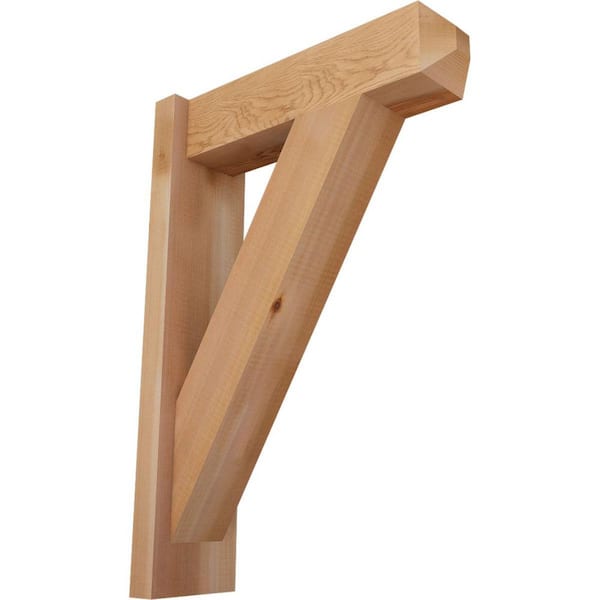 Ekena Millwork 6 in. x 26 in. x 18 in. Western Red Cedar Traditional Craftsman Smooth Outlooker