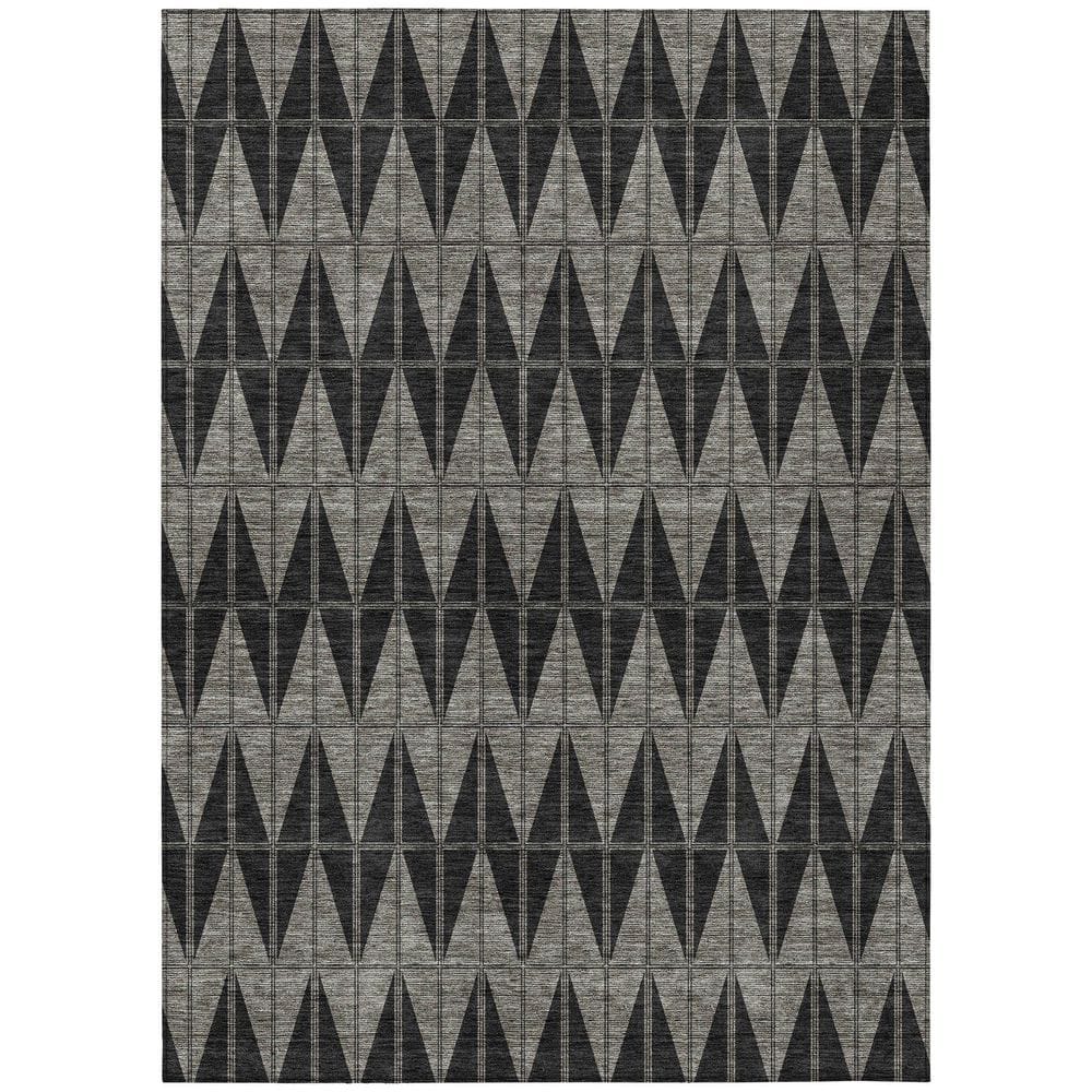 Chantille Machine Washable Indoor/Outdoor Abstract ACN2415 Black 3 ft. x 5 ft. Area Rug price history on PriceWatchPro