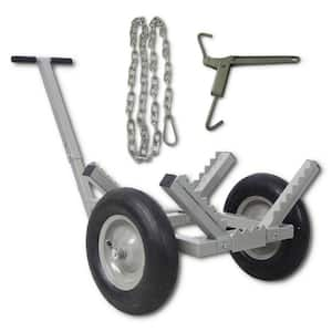 440 lb. Steel Heavy Duty Dolly with Load Binder and Choker Chain