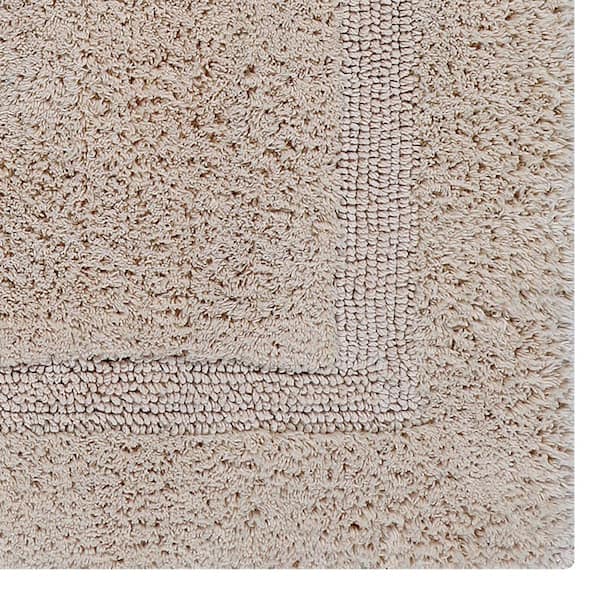 Cawo Two Tone Luxury Bath Mat Sand 33 in Mats and Rugs