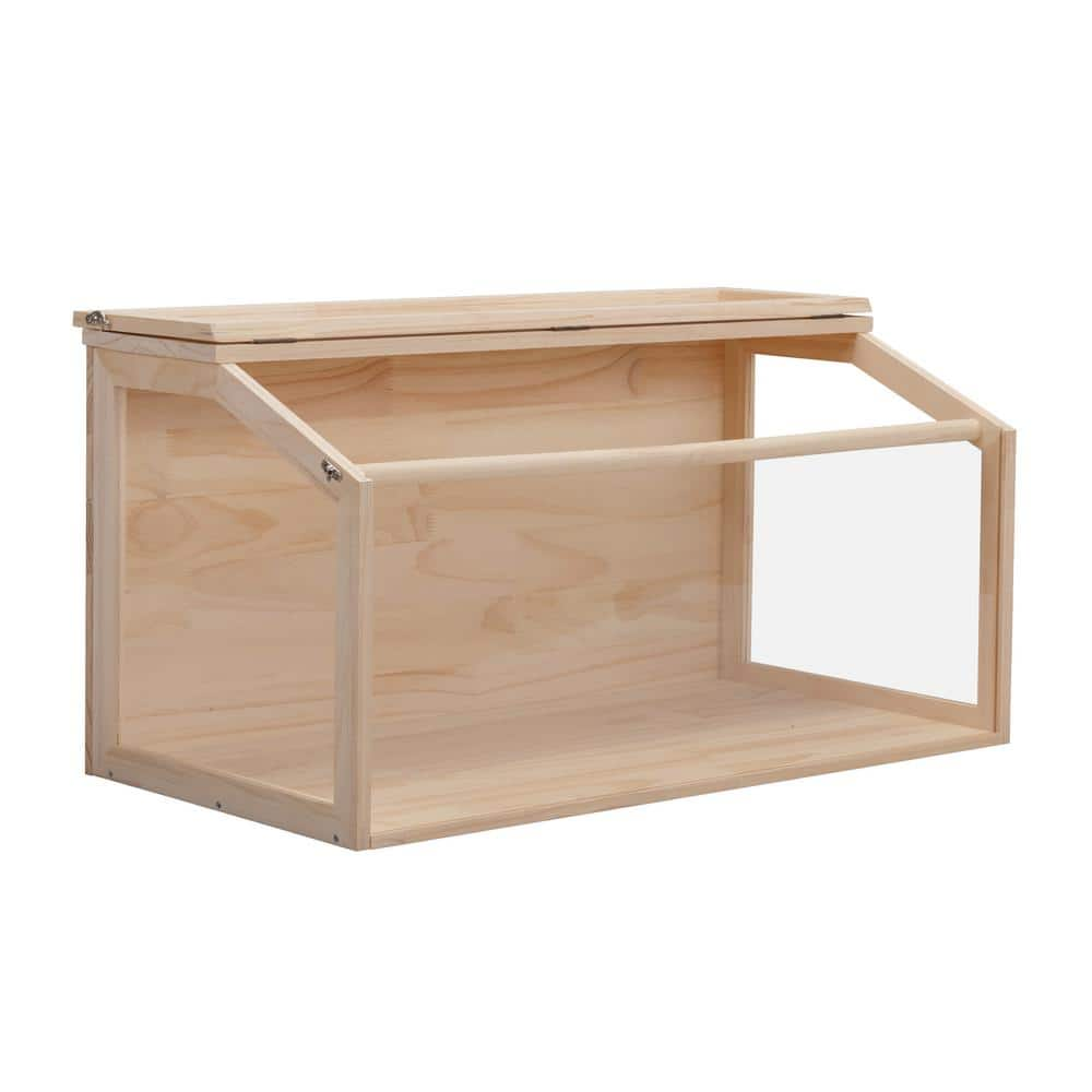 Wooden Hamster Cage Small Animals House Acrylic Hutch Dwarf Hamster ...