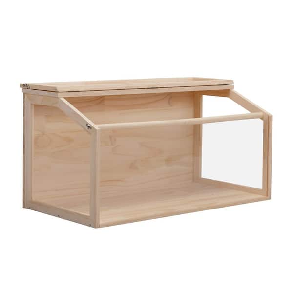 Unbranded Wooden Hamster Cage Small Animals House Acrylic Hutch Dwarf Hamster Guinea Pig Chinchilla Openable Top with Air Vents