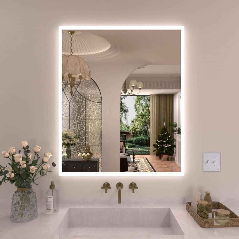Radiance 30 in. W x 36 in. H Rectangular Frameless LED Wall Bathroom Vanity Mirror with Polished Crystal Finish price history on PriceWatchPro