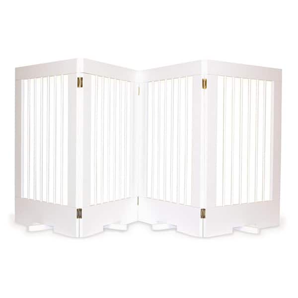 Cardinal Gates 4-Panel Freestanding Pet Gate in White