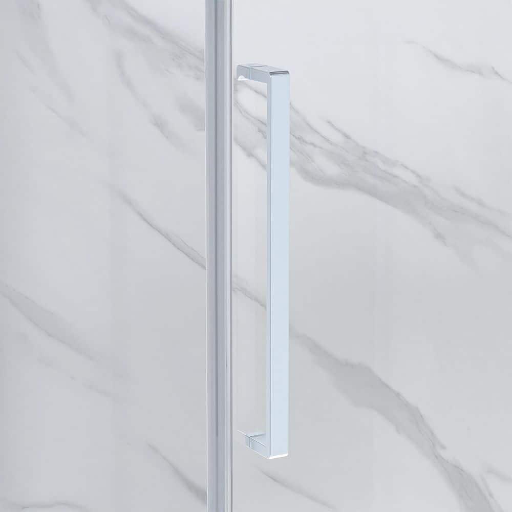 Bristol 48" x 32" Chrome Framed Rectangular Shower Kit