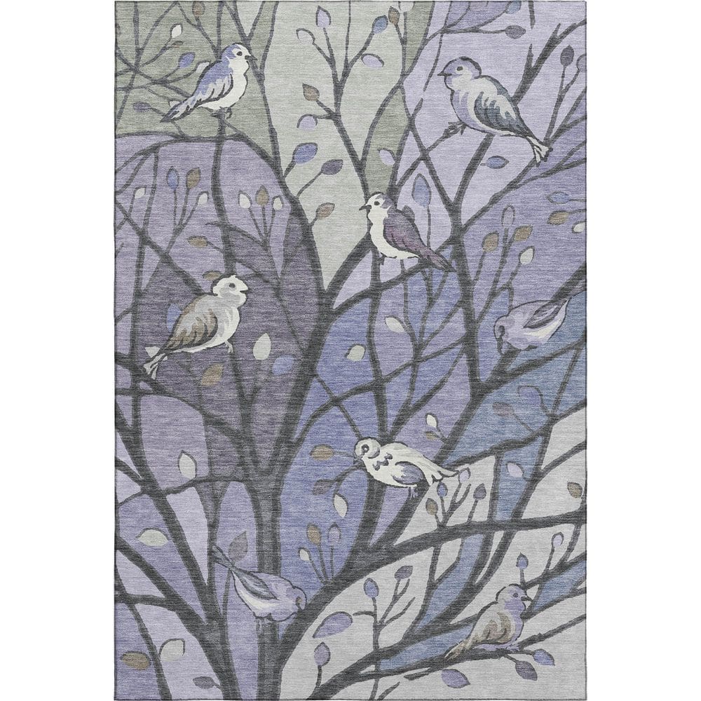 Mayfield Premium Machine Washable Abstract AMF2336 Purple 10 ft. x 14 ft. Area Rug price history on PriceWatchPro