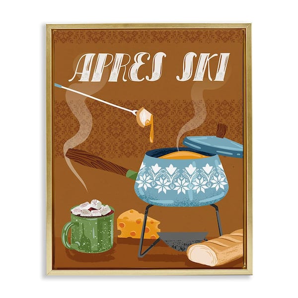 Stupell Industries Apres Ski Warm Meal by Arrolynn Weiderhold 1 Piece Floater Frame Graphic Print Food Poster Art Print 21 in. x 17 in.