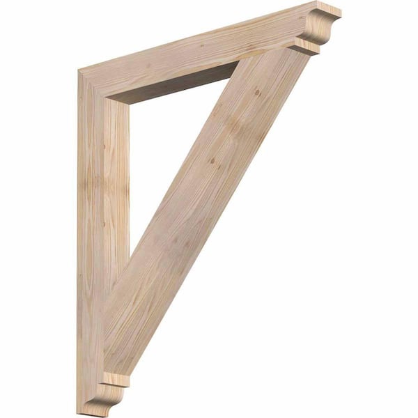 Ekena Millwork 3.5 in. x 34 in. x 30 in. Douglas Fir Traditional Smooth Bracket