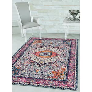 Abigail Sia Magenta 8 ft. x 11 ft. Area Rug