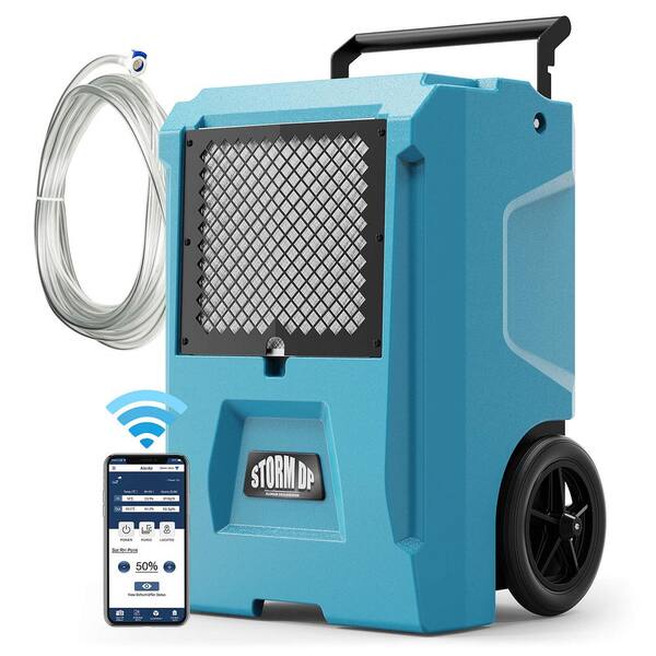 ALORAIR 110 pt. 1300 sq. ft. Bucketless Commercial Dehumidifier in Blue with Built-in Pump