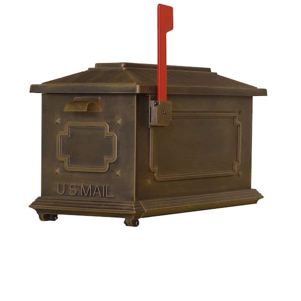 Kingston Copper Post Mount Mailbox SCK-1017-CP - The Home Depot