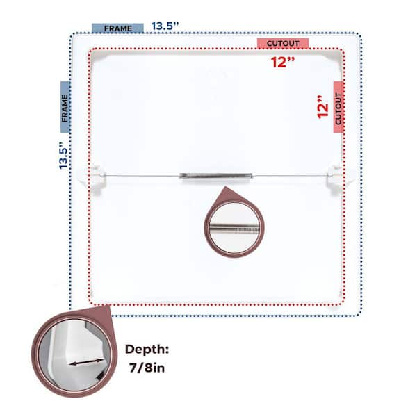 12 in. x 12 in. Spring Access Panel Plastic for Drywall and Ceiling (20-Pack)