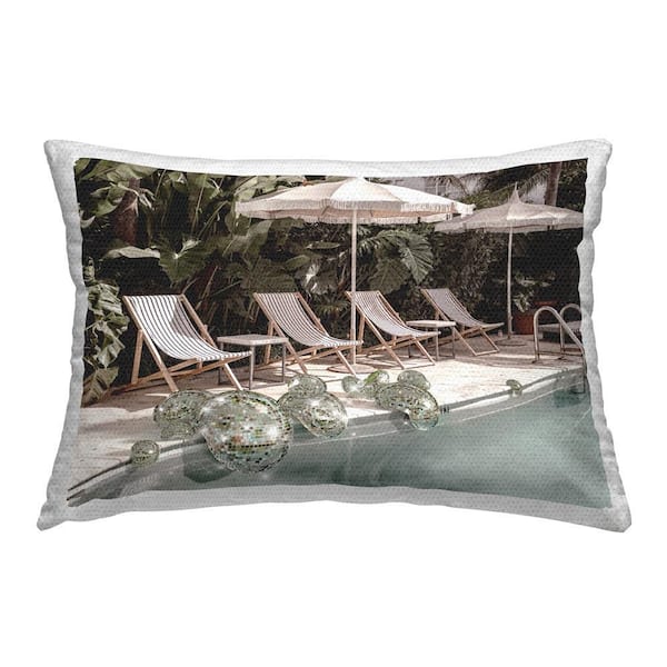 Stupell Industries Glam Disco Poolside Outdoor Printed Throw Pillow by Ziwei Li