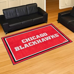 Chicago Blackhawks Red 5ft. x 8 ft. Plush Area Rug