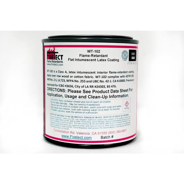 Firetect WT-102 8 Oz. Black Flat Latex Intumescent Fireproofing Flame ...