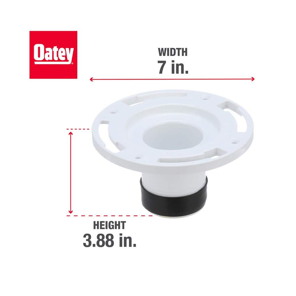 White PVC Twist-N-Set Replacement Flange, 3 Inch