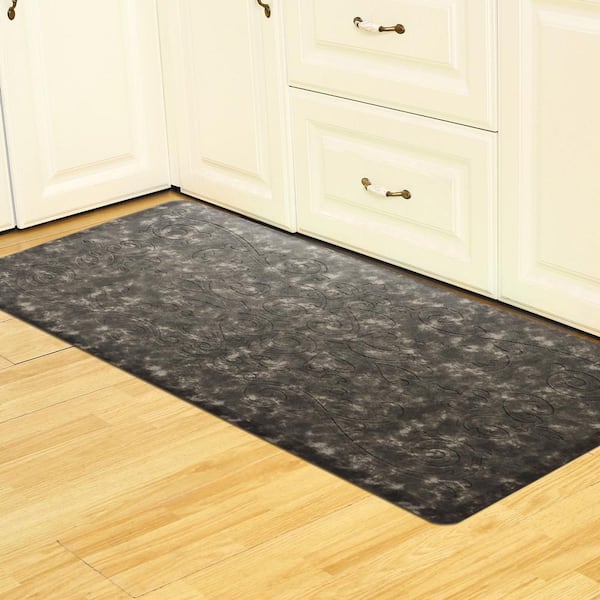 Cloud Comfort Gray 17 in. x 28 in. Medallion Anti-Fatigue Mat