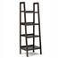 Simpli Home Sawhorse 72 in. H Dark Chestnut Brown Wood 4-Shelf Ladder ...