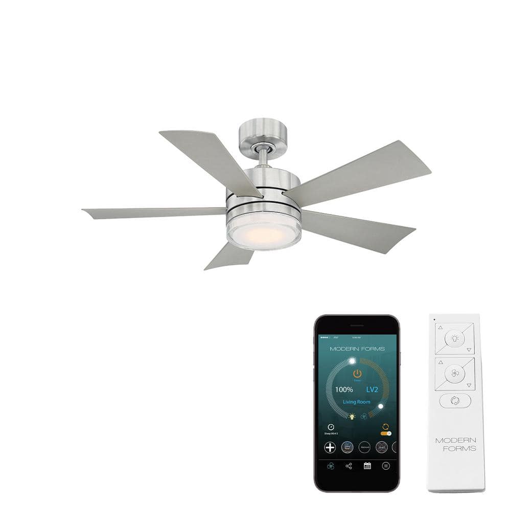 Wynd 42 in. Smart Indoor/Outdoor 5-Blade Ceiling Fan Stainless Steel with 3000K LED and Remote Control price history on PriceWatchPro