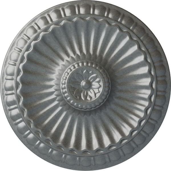 Ekena Millwork 11-1/4 in. x 1-1/8 in. Linus Urethane Ceiling Medallion, Platinum