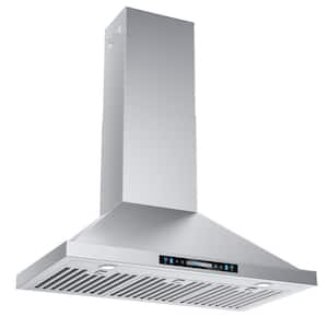 36 in. 600 CFM Convertible Wall Mount Range Hood in Stainless Steel with Intelligent Gesture Sensing and Charcoal Filter