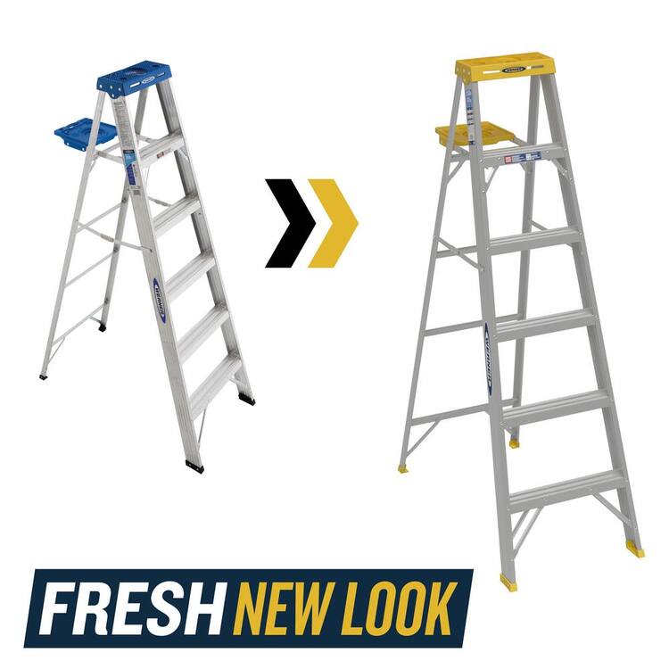 Werner 6 ft. Aluminum Step Ladder (10 ft. Reach Height) with 250 lb