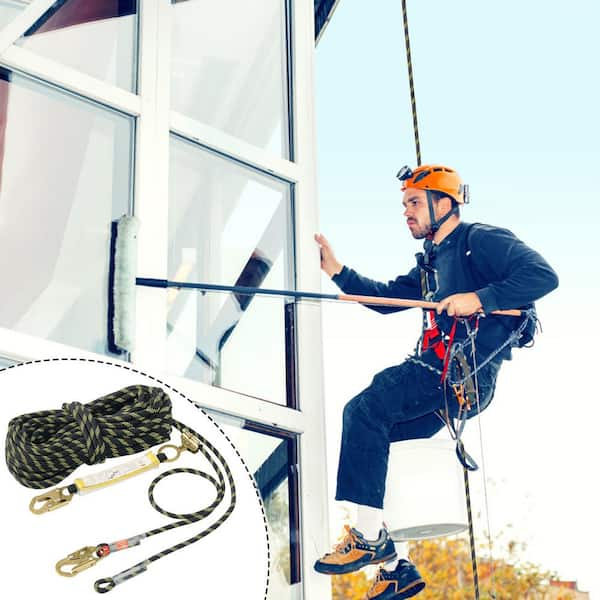 VEVOR 150 ft. Fall Protection Rope Polyester Roofing Rope Climbing Lanyard  Fall Arrest Protection Equipment AQSYCJHBDD150BKE6V0 - The Home Depot