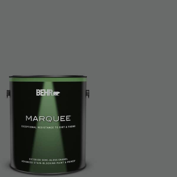 BEHR MARQUEE 1 gal. #PPU26-02 Imperial Gray Semi-Gloss Enamel Exterior Paint & Primer