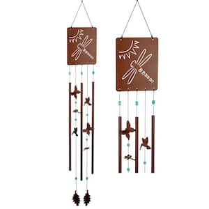 Signature Collection, Victorian Garden Chime, Meadow 52 in. Rusted Steel Wind Chime VGCM