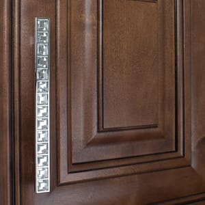 5 in. Center-to-Center Clear K9 Crystal Large Cabinet Pull (10-Pack)