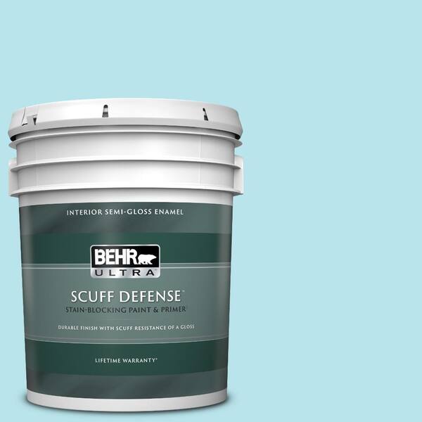 BEHR ULTRA 5 gal. #510A-3 Fresh Water Extra Durable Semi-Gloss Enamel Interior Paint & Primer