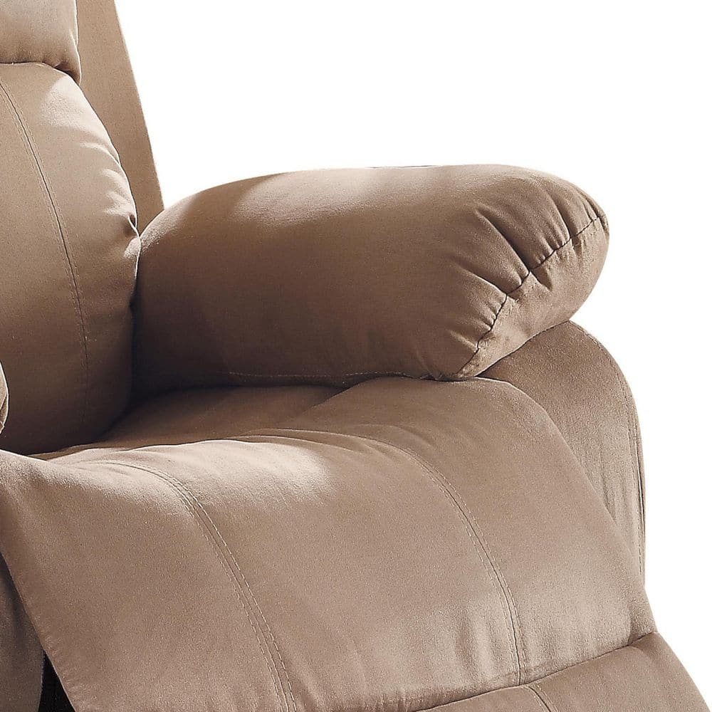 Parklon Brown Microfiber Recliner with Pillow Top Arms