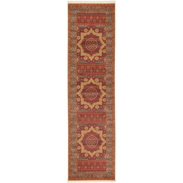 Palace Quincy Red 2' 7 x 10' 0 Runner Rug