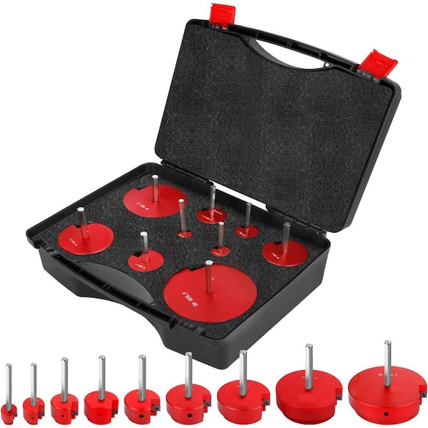 Unbranded 1/2-4 Inch Aluminum Alloy PVC Pipe Reamer Kit with Square Carbide Insert for SCH40 CPVC ABS Pipe (9-Pack)