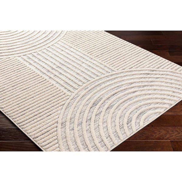Nora Cream/Medium Gray 8 ft. x 10 ft. Geometric Indoor Area Rug