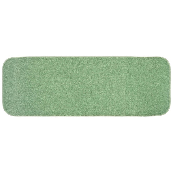 Sedona 22 in. x 60 in. Deep Fern Green Solid Color Plush Polypropylene Rectangle Bath Rug