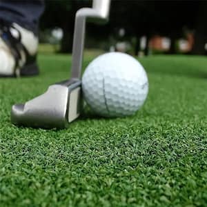 Golf Putting Green Waterproof Solid Indoor/Outdoor 3 ft. x 13 ft. Green Artificial Grass Runner Rug