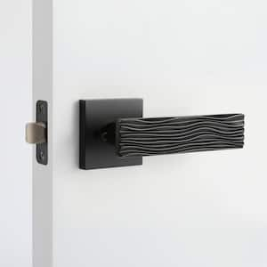 Ridge Matte Black Bed/Bath Modern Door Handle (Privacy - Left Hand)