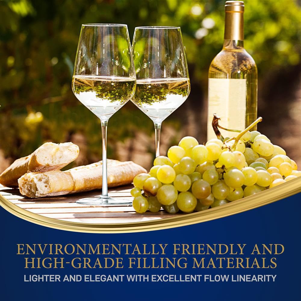 NutriChef Elegant Crystal-Clear Tall Wine Glasses Set of 2