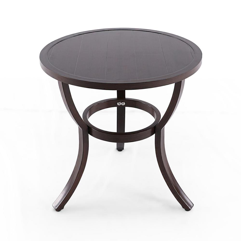 Patio Time Trevi Aluminum Side Table CAA176 The Home Depot