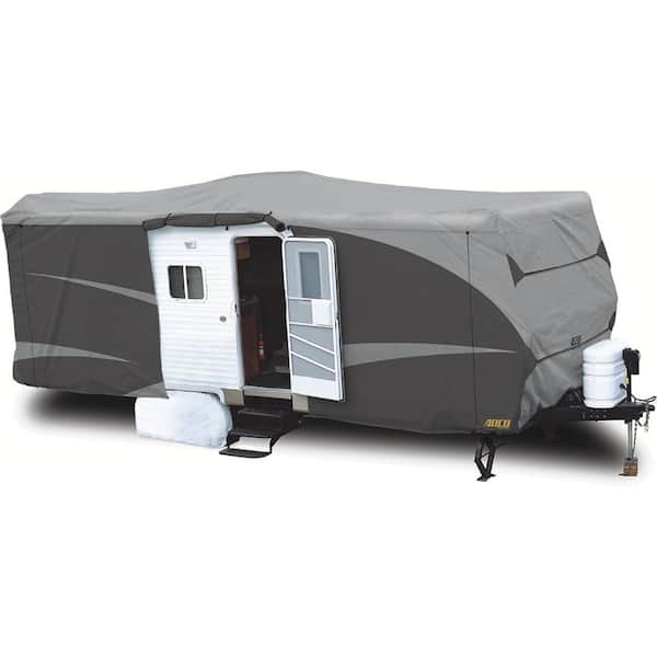 ADCO Travel Trailer Designer Series RV Cover, Gray SFS AquaShed Top/Gray Polypropylene Sides