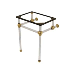 Templeton 24 in. Acrylic Console Sink Legs in Brushed Brass