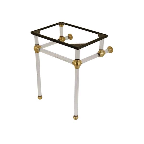 Templeton 24 in. Acrylic Console Sink Legs in Brushed Brass