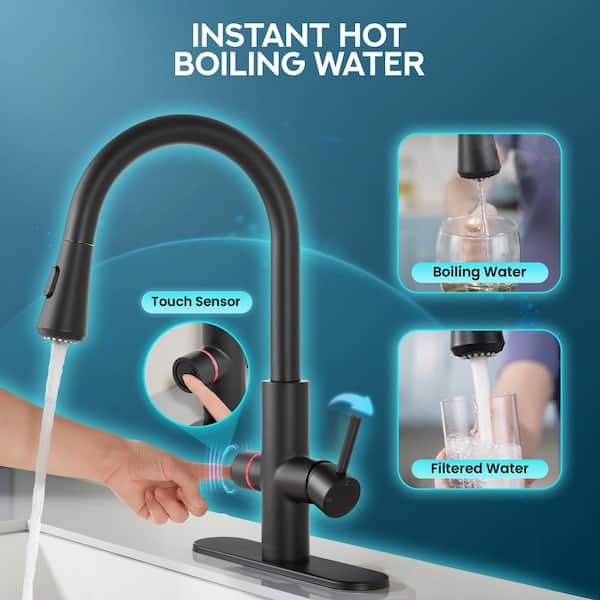 ANZZI Sunset 4-in-1 Single Handle 360 Spout Swivel 17.5 in. Faucet