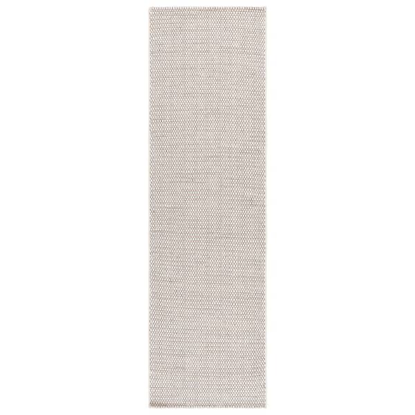 Natura 2 ft. x 8 ft. Beige/Ivory Solid Weave Runner Rug