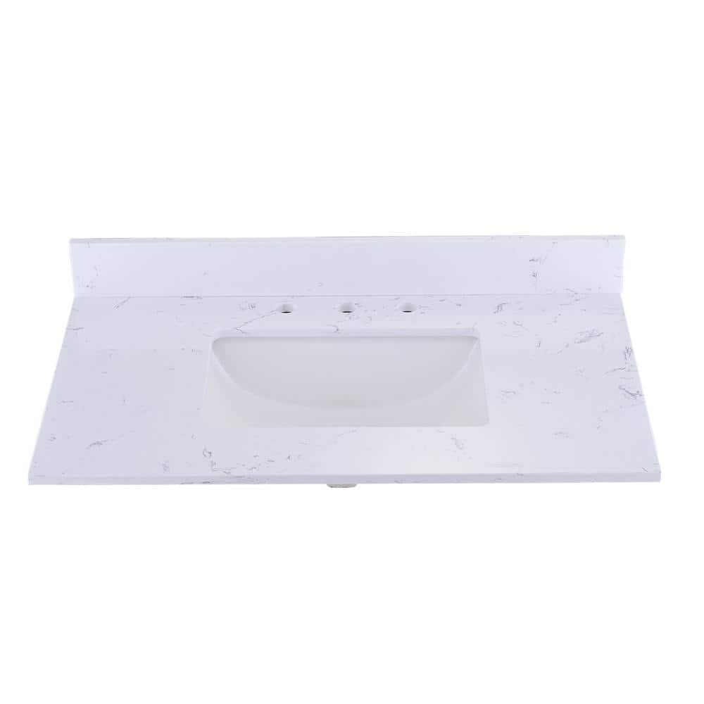 おゆ　36サイズ PROOX 36 in. W x 22 in. D Engineered Stone Composite Vanity Top in