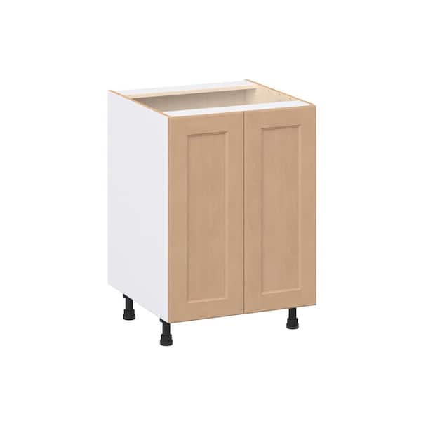 Lakewood Sugar Cookie Shaker Assembled Sink Base Kitchen Cabinet (24 in. W x 34.5 in. H x 24 in. D)