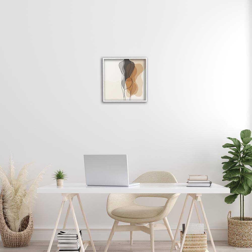 Earthy Neutrals Pattern by LSR Creative Studio White Framed Abstract Giclee Art Print 17 in. x 17 in. price history on PriceWatchPro