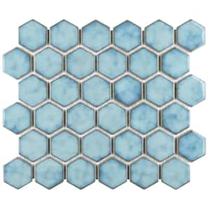 Hudson Due 2" Hex Marine 10-7/8 in. x 12-5/8 in. Porcelain Mosaic Tile (9.7 sq. ft./Case)