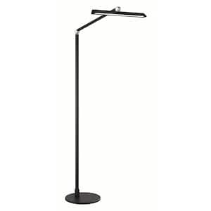 Kovacs 51.59 in. Black Modern 1-Light Dimmable CCT LED Standard Floor Lamp for Home Office or Living Room